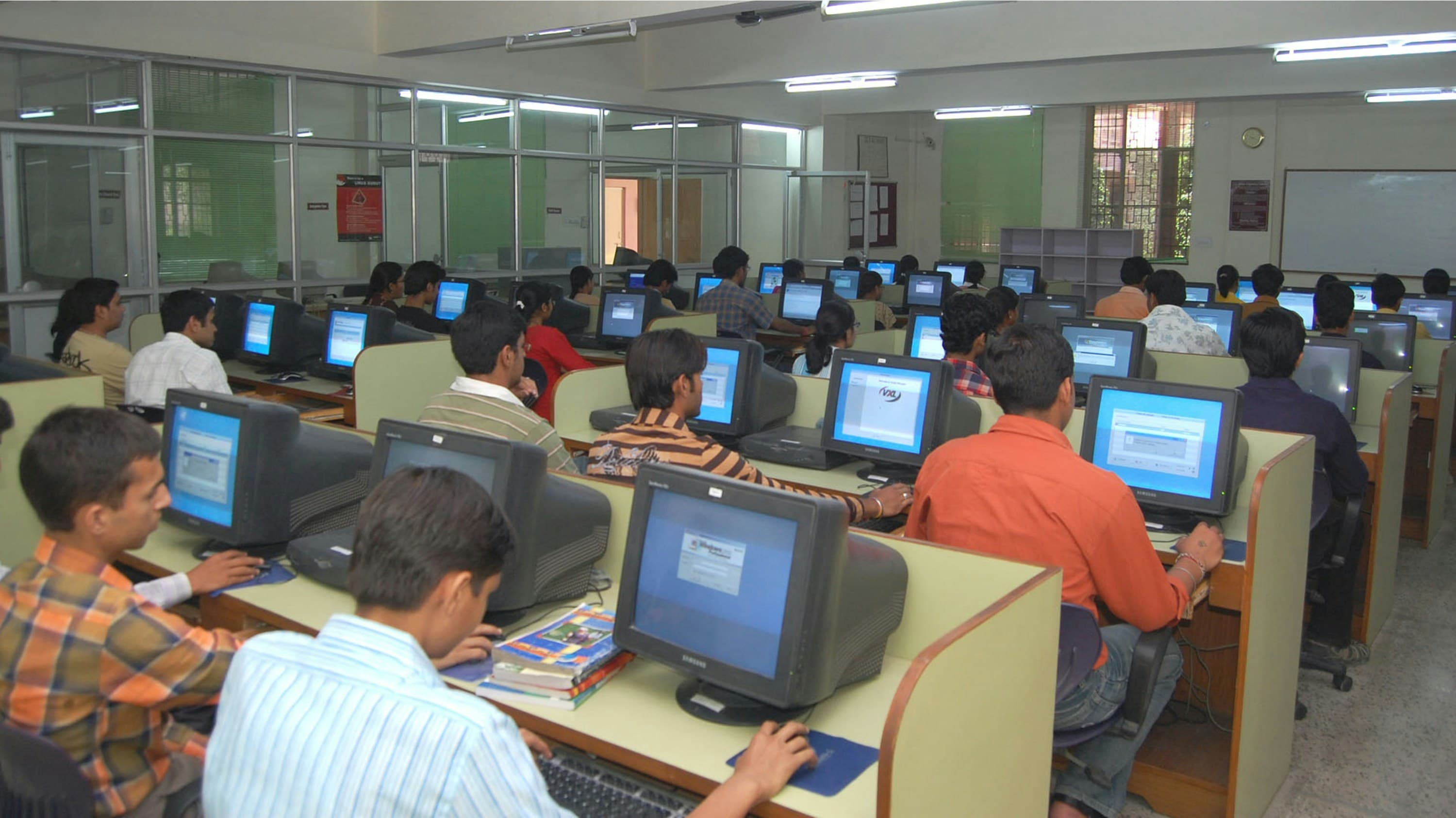 Students learning together at Aayu Education